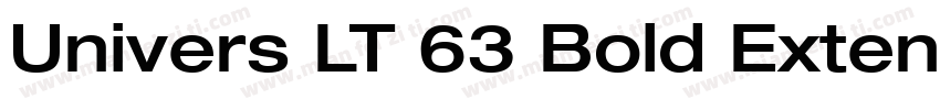 Univers LT 63 Bold Extended字体转换